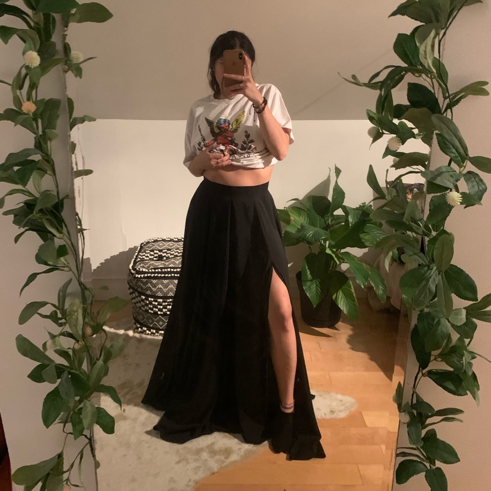 Lux Maxi Satin Skirt